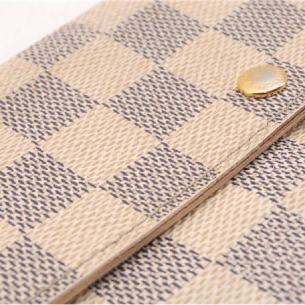 Auth Louis Vuitton Damier Azur Portef euille Sarah Long Wallet - Picture 6 of 16